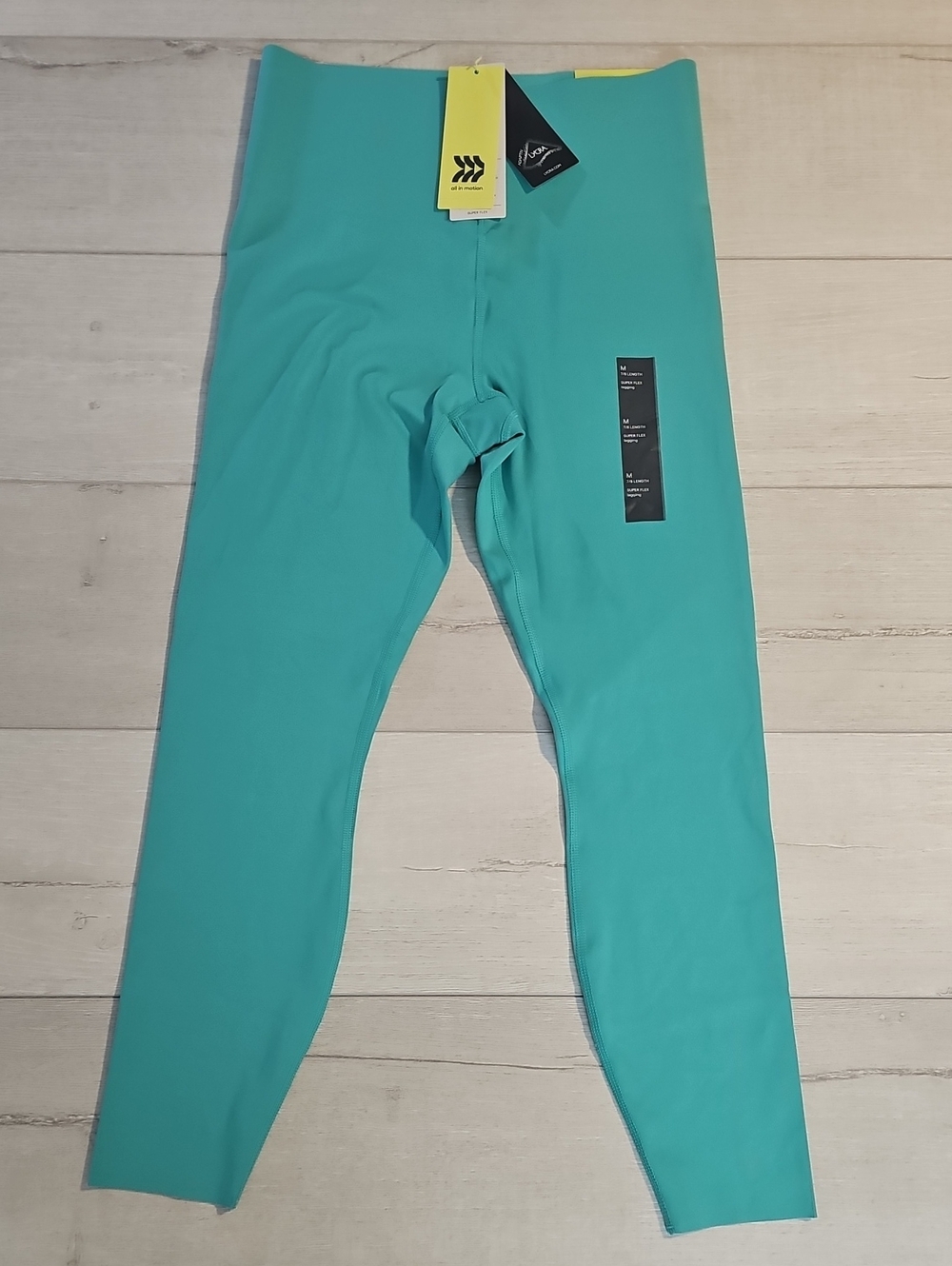 All In Motion Women's M Green Super Flex Bonded Ultra High Rise Legging